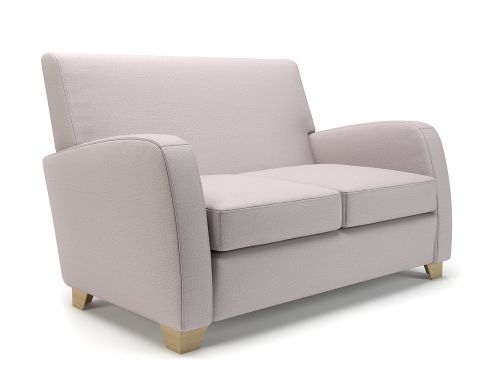 Wynne 132cm Wide Sofa Linen Fabric Light Wood Feet
