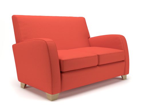 Wynne 132cm Wide Sofa Marmalade Fabric Light Wood Feet