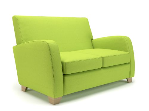 Wynne 132cm Wide Sofa Period Fabric Light Wood Feet
