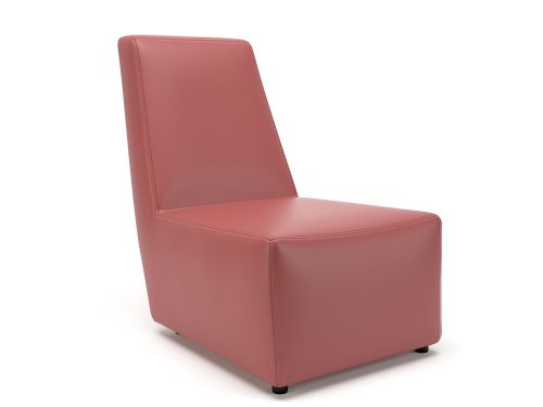 Pella 65cm Wide Chair Chilli Faux Leather Standard Feet