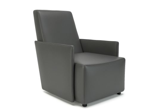 Pella 69cm Wide Armchair Flint Faux Leather Standard Feet