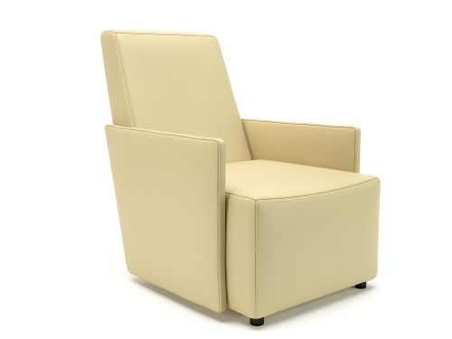 Pella 69cm Wide Armchair Cream Faux Leather Standard Feet