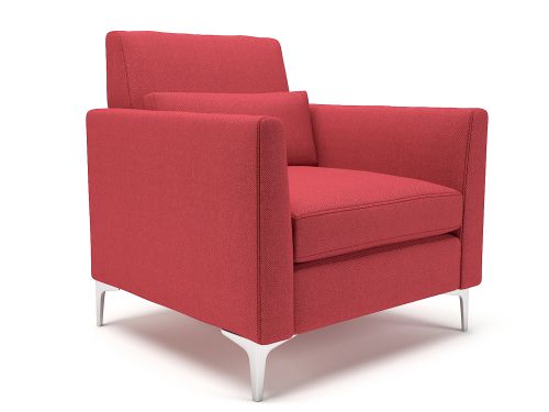 Roselle 90cm Wide Armchair Cycle Fabric Chrome Feet