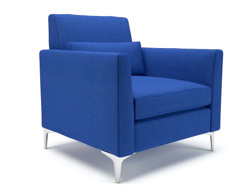 Roselle 90cm Wide Armchair Perennial Fabric Chrome Feet