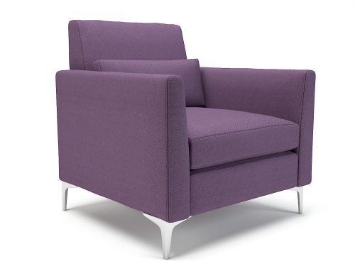 Roselle 90cm Wide Armchair Prime Fabric Chrome Feet