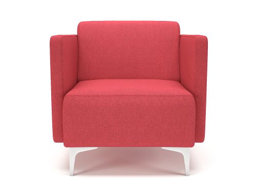 Napa Slim Arm 75cm Wide Armchair Cycle Fabric Chrome Feet