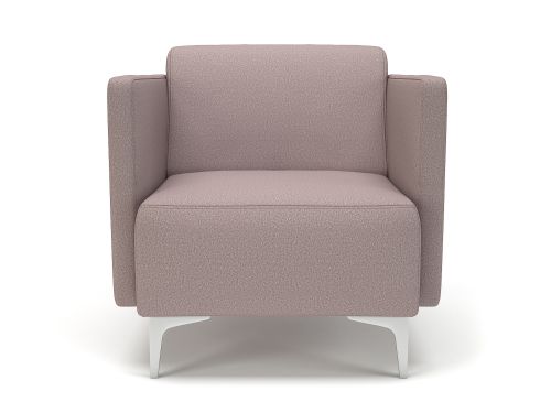 Napa Slim Arm 75cm Wide Armchair Flint Fabric Chrome Feet