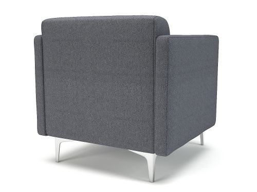 Napa Slim Arm 75cm Wide Armchair Present Fabric Chrome Feet