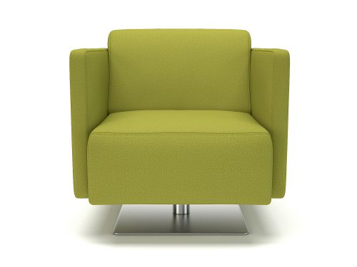 Napa Slim Arm 75cm Wide Swivel Armchair Citron Fabric