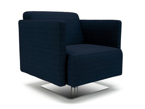 Napa Slim Arm 75cm Wide Swivel Armchair Forward Fabric