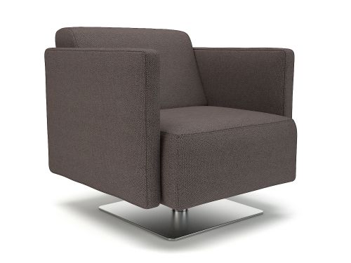 Napa Slim Arm 75cm Wide Swivel Armchair History Fabric