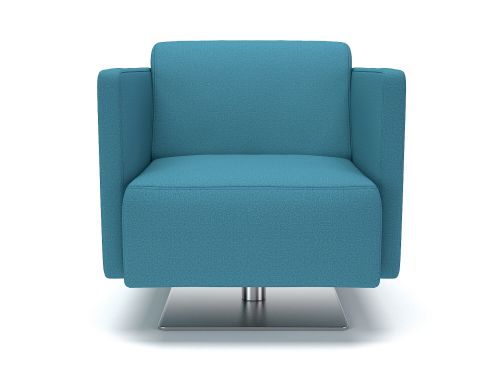 Napa Slim Arm 75cm Wide Swivel Armchair Lagoon Fabric