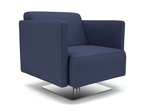 Napa Slim Arm 75cm Wide Swivel Armchair Poppy Fabric