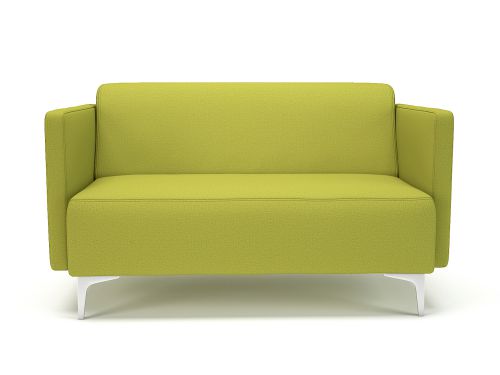 Napa Slim Arm 125cm Wide Sofa Citron Fabric Chrome Feet