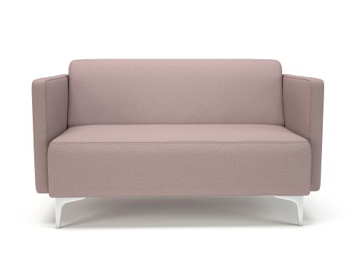 Napa Slim Arm 125cm Wide Sofa Flint Fabric Chrome Feet