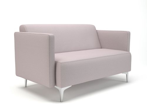 Napa Slim Arm 125cm Wide Sofa Linen Fabric Chrome Feet