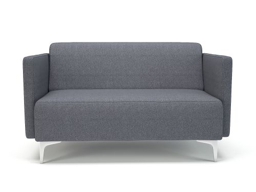 Napa Slim Arm 125cm Wide Sofa Present Fabric Chrome Feet