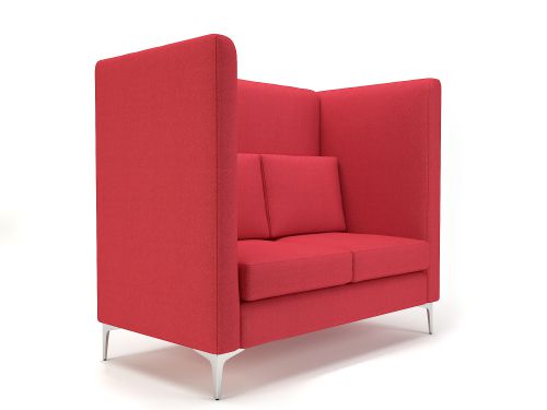 Altus 128cm Wide Privacy Booth Cycle Fabric Chrome Feet