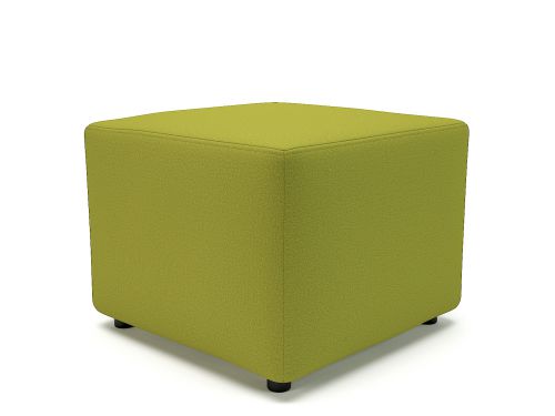 Crofton 62cm Square Citron Fabric Standard Feet