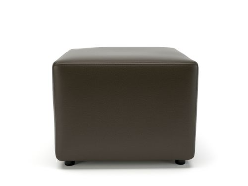 Crofton 62cm Square Mocha Faux Leather Standard Feet