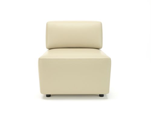 Loomis 65cm Wide Modular Unit Chalk Faux Leather Standard Feet