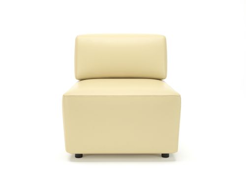 Loomis 65cm Wide Modular Unit Cream Faux Leather Standard Feet
