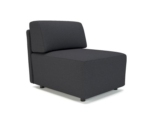 Loomis 65cm Wide Modular Unit Ebony Fabric Standard Feet
