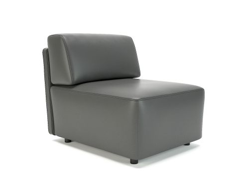 Loomis 65cm Wide Modular Unit Flint Faux Leather Standard Feet