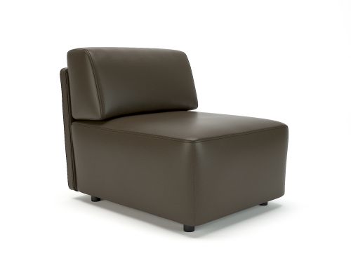 Loomis 65cm Wide Modular Unit Mocha Faux Leather Standard Feet