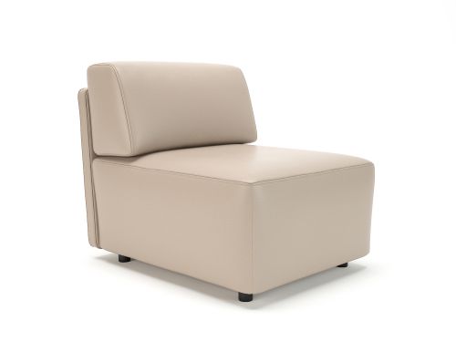 Loomis 65cm Wide Modular Unit Taupe Faux Leather Standard Feet