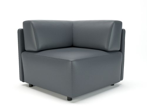 Loomis 87cm Wide Corner Unit Atlantic Faux Leather Standard Feet