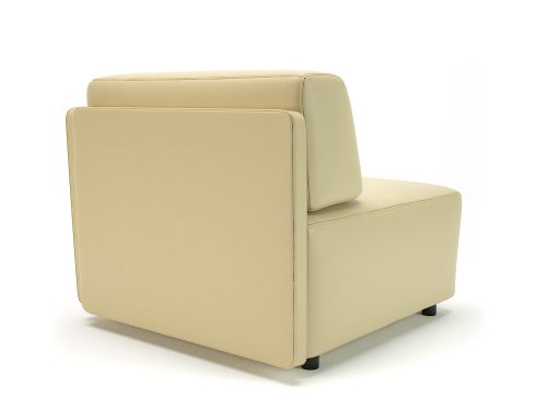 Loomis 87cm Wide Corner Unit Cream Faux Leather Standard Feet