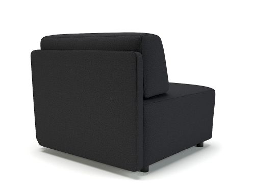 Loomis 87cm Wide Corner Unit Ebony Fabric Standard Feet