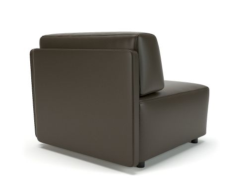 Loomis 87cm Wide Corner Unit Mocha Faux Leather Standard Feet