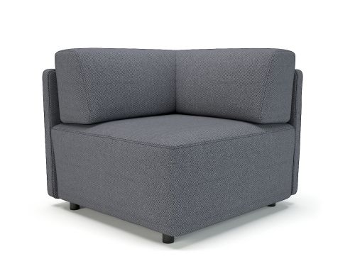 Loomis 87cm Wide Corner Unit Present Fabric Standard Feet