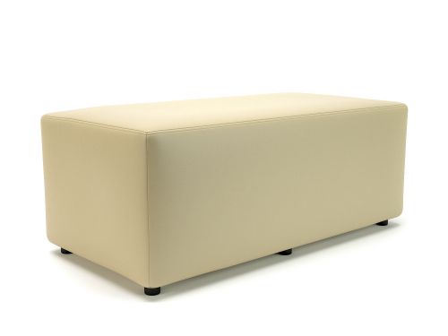 Ottawa 122cm Wide Cream Faux Leather Standard Feet Feet