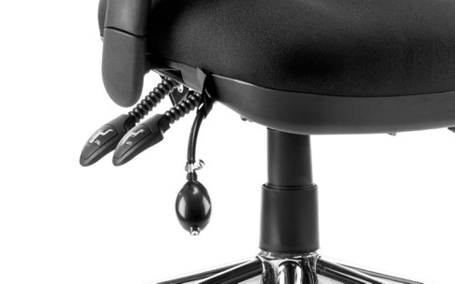 OP000006 Chiro High Back Task Operators Chair Black With Arms