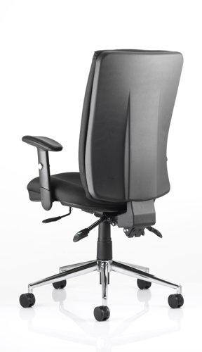 OP000006 Chiro High Back Task Operators Chair Black With Arms