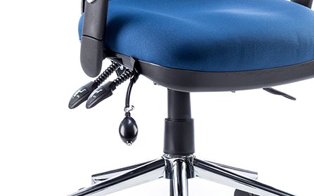 58384DY | More work hours are lost through back pain and injuries than any other reason, and the number of people reporting back issues is rising rapidly. One reason is poor seating posture at work, especially amongst office personnel. Chiro High Back and Medium Back posture seating are fully functional contoured chairs. They are feature rich and highly functional to ensure they can be adjusted to support any user in the best possible way. They can combat the discomfort of back sufferers and  educe the likelihood of posture related medical problems being acquired. They carry the additional endorsement of the respected chiropractor Dr Robert Bateman and as well as stock fabrics can be bespoke upholstered in any fabric of your choice. The Chiros match their functionality and quality with a design signature that makes them one of our most sought after big value seating solutions. 