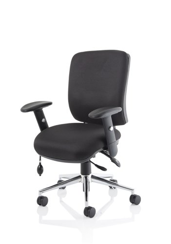 Chiro Medium Back Chair with Arms Black OP000010