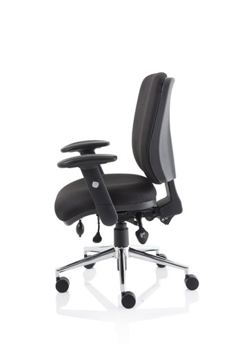 58419DY - Chiro Medium Back Chair with Arms Black OP000010
