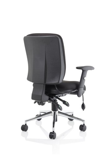 Chiro Medium Back Chair with Arms Black OP000010