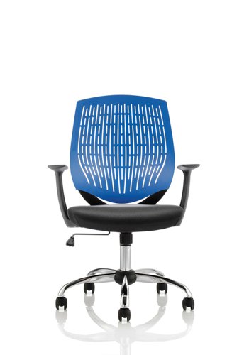 58615DY - Dura Medium Back Task Operator Office Chair With Arms Blue Back/Black Airmesh Seat - OP000015