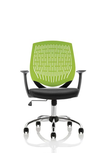 58622DY - Dura Medium Back Task Operator Office Chair With Arms Green Back/Black Airmesh Seat - OP000016