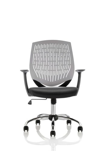 58629DY - Dura Medium Back Task Operator Office Chair With Arms Grey Back/Black Airmesh Seat - OP000017