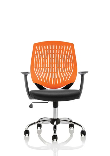 58636DY - Dura Medium Back Task Operator Office Chair With Arms Orange Back/Black Airmesh Seat - OP000019