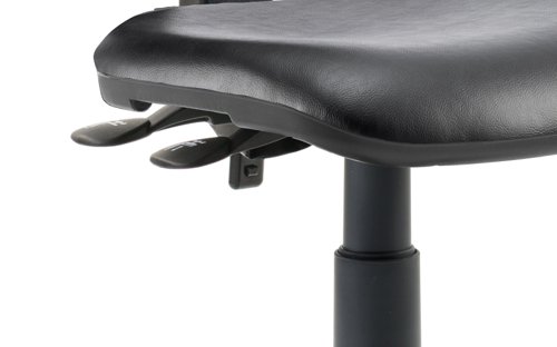 Eclipse Plus II Lever Task Operator Chair Black Bonded Leather Without Arms