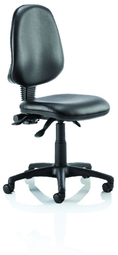 Eclipse III Lever Task Operator Chair Vinyl Black Without Arms