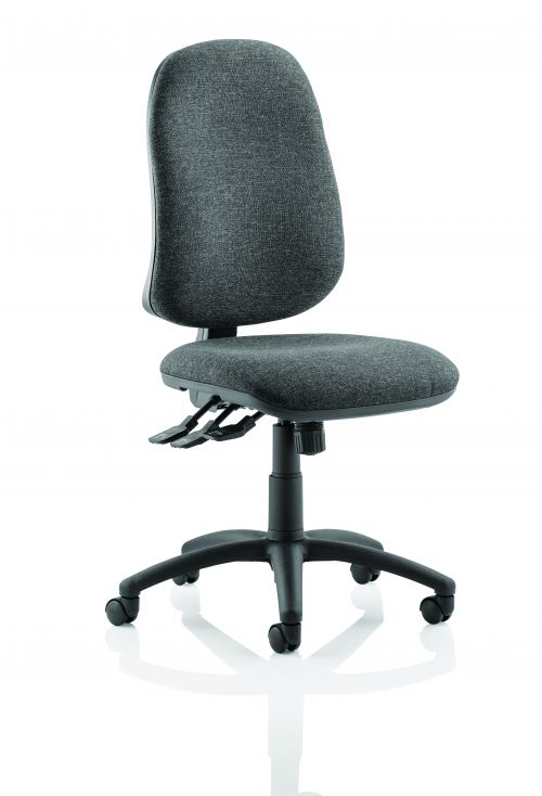 Eclipse XL Lever Task Operator Chair Charcoal Without Arms