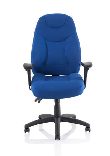 OP000066 Galaxy Task Operator Chair Blue Fabric With Arms
